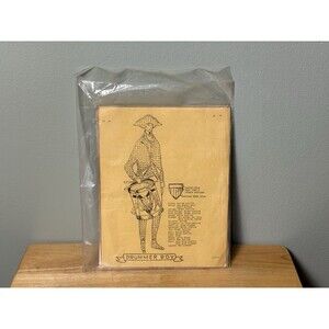 Early American Sampler, Vtg Minuteman Drummer Boy Stamped Cross Stitch - READ